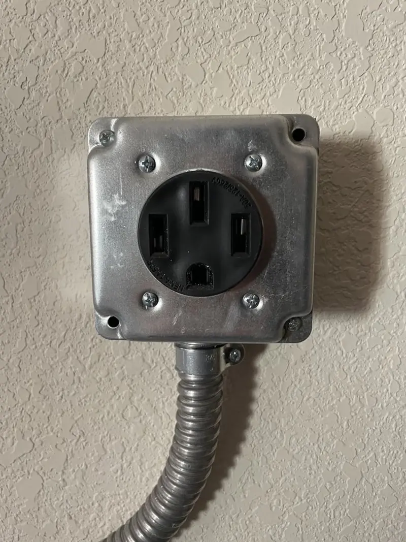 NEMA 14-50 outlet installed for Smart Home Electrical in Round Rock